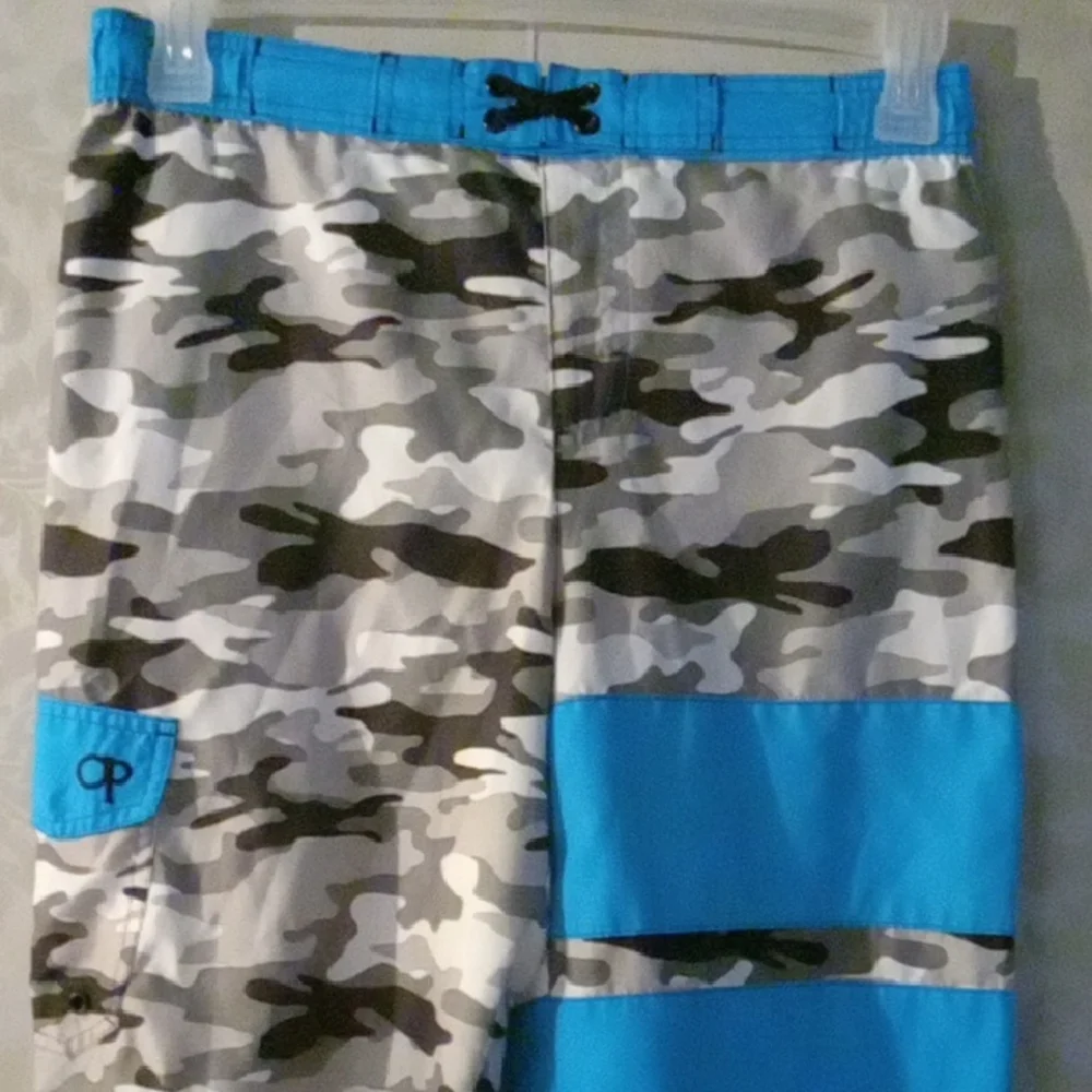 OP Blue and Black Swim Trunks for Stylish Aquatic Adventures